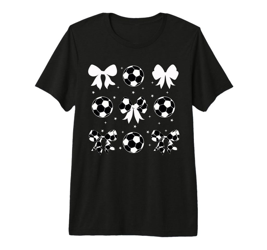 Coquette Soccer Bow Cheer Soccer Mama T-Shirt - Aesthetic Graphic Unisex