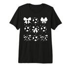 Coquette Soccer Bow Cheer Soccer Mama T-Shirt - Aesthetic Graphic Unisex