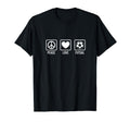 Peace Love Futsal Indoor Soccer T-Shirt - Aesthetic Graphic Men Women