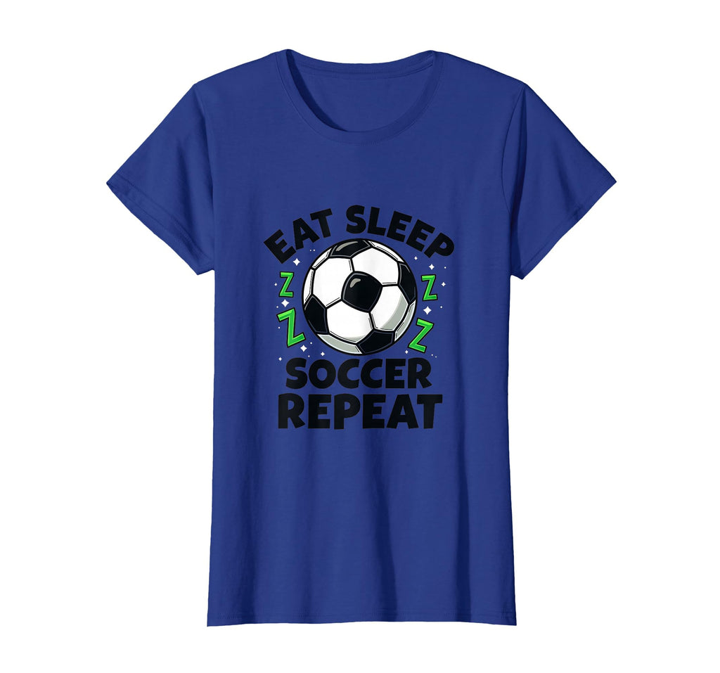 Eat Sleep Soccer Repeat Fan T-Shirt - Aesthetic Graphic for Adults