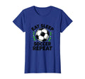 Eat Sleep Soccer Repeat Fan T-Shirt - Aesthetic Graphic for Adults