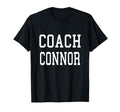 Coach Connor Custom Football Soccer T-Shirt - Minimalist Print for Adults