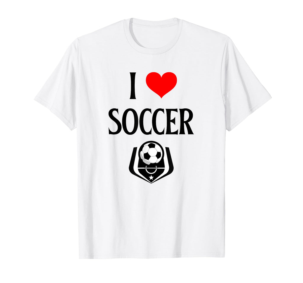 I Love Soccer I Heart Soccer Funny T-Shirt - Novelty Apparel Unisex