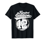 12 Years Football Soccer 12Th T-Shirt - Fun Novelty Design Men Women
