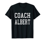 Coach Albert Custom Football Soccer T-Shirt - Minimalist Print Men Women