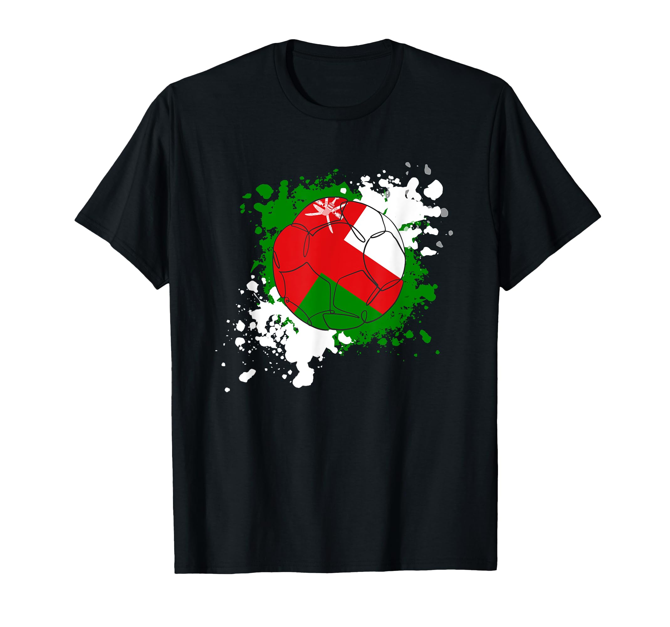 Soccer Ball Flag Oman T-Shirt - Aesthetic Graphic for Adults