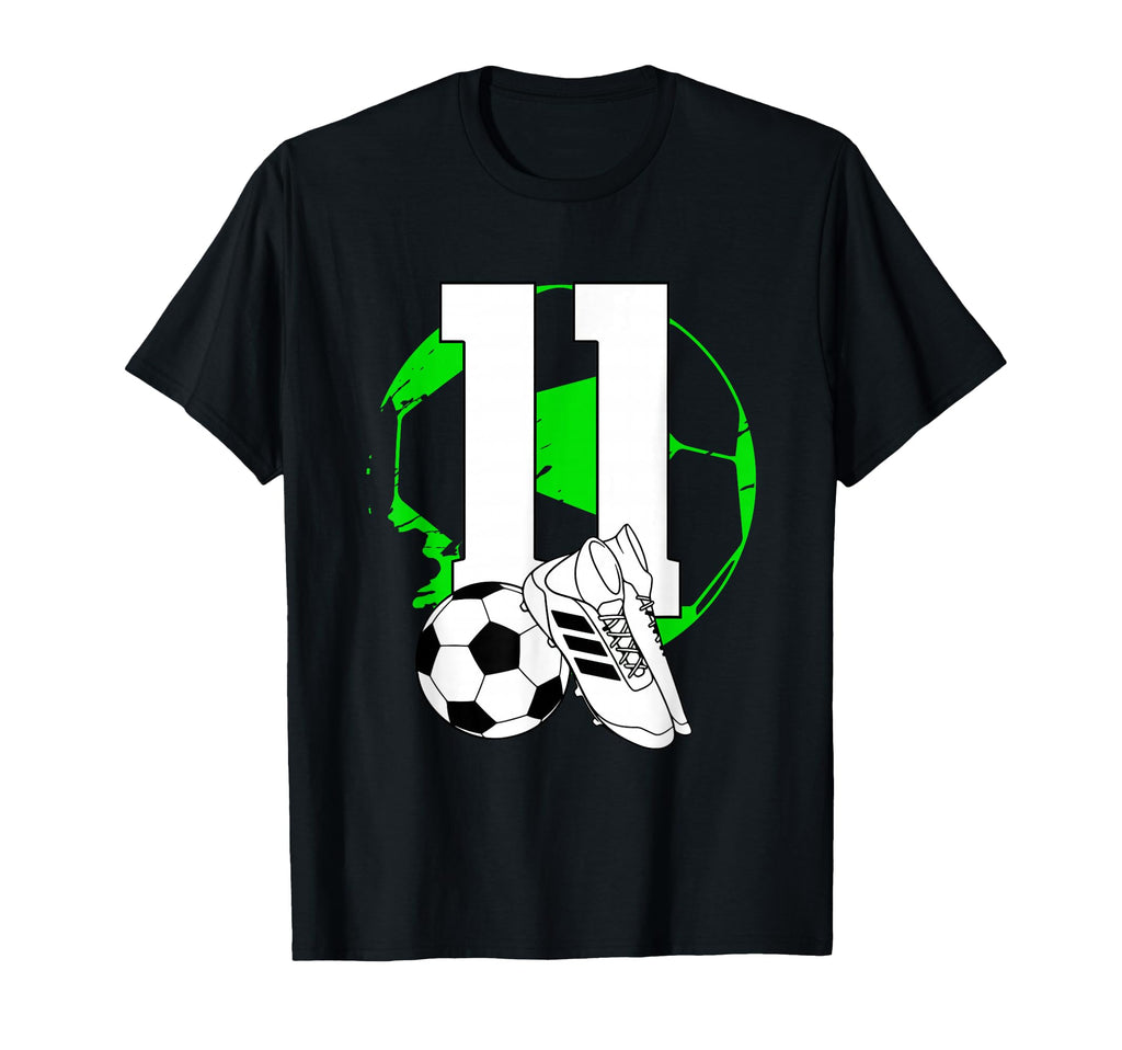 11Th Birthday Soccer Player Football T-Shirt - Casual Everyday Wear Unisex