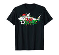Santa Shark Soccer Football Lights T-Shirt - Custom Art Print Men Women