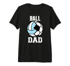 Mens Ball Dad Funny Soccer Volleyball T-Shirt - Trendy Graphic for Adults