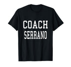 Coach Serrano Custom Football Soccer T-Shirt - Minimalist Print Unisex