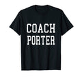 Coach Porter Custom Football Soccer T-Shirt - Minimalist Print Unisex