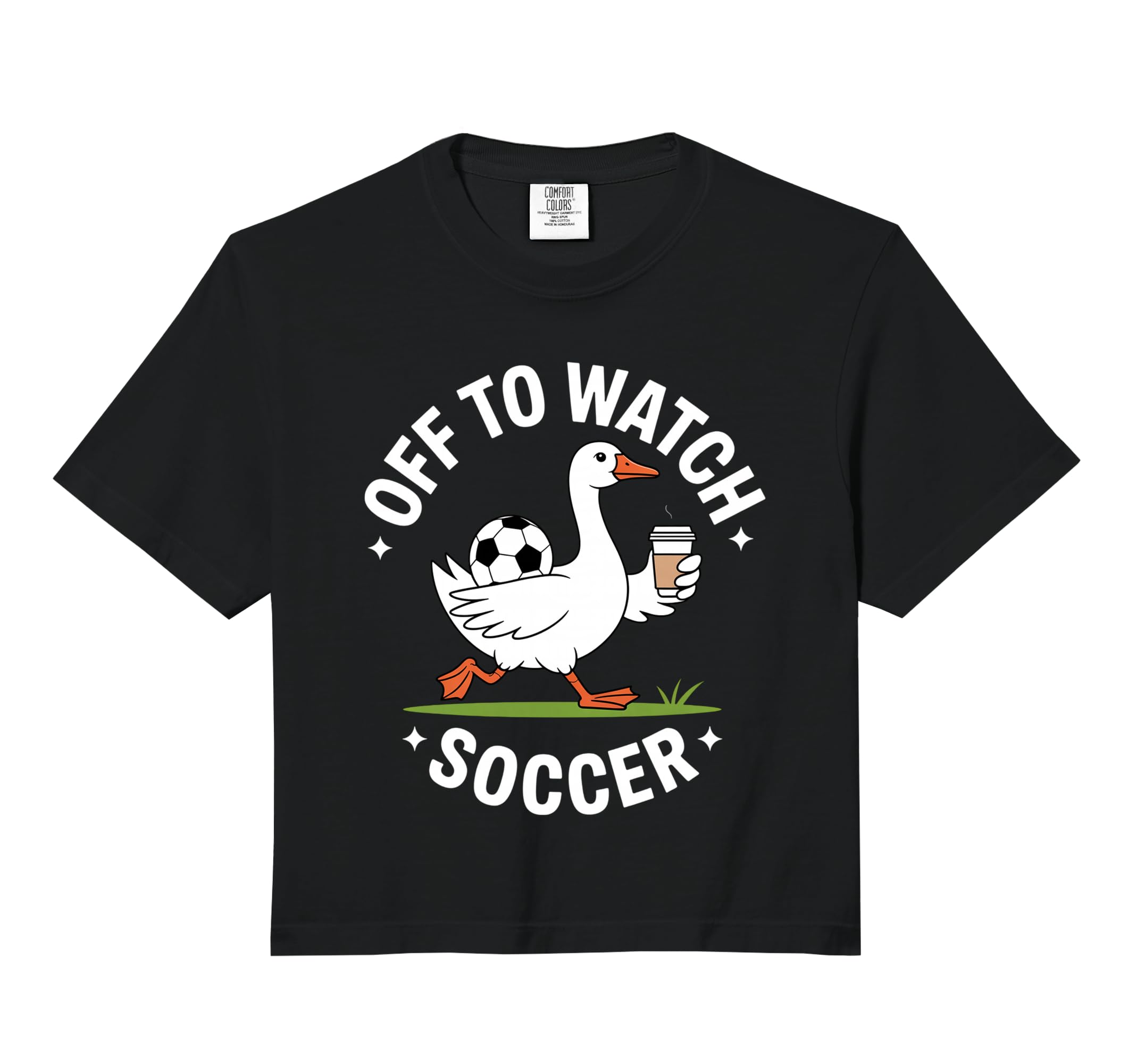 Off To Watch Soccer Goose Coffee Hoodie - Fun Novelty Design Men Women