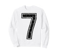 Number 7 Black Sports Team Sweatshirt - Custom Art Print for Adults