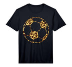 Soccerball Cheetah Leopard Pattern T-Shirt - Trendy Graphic for Adults