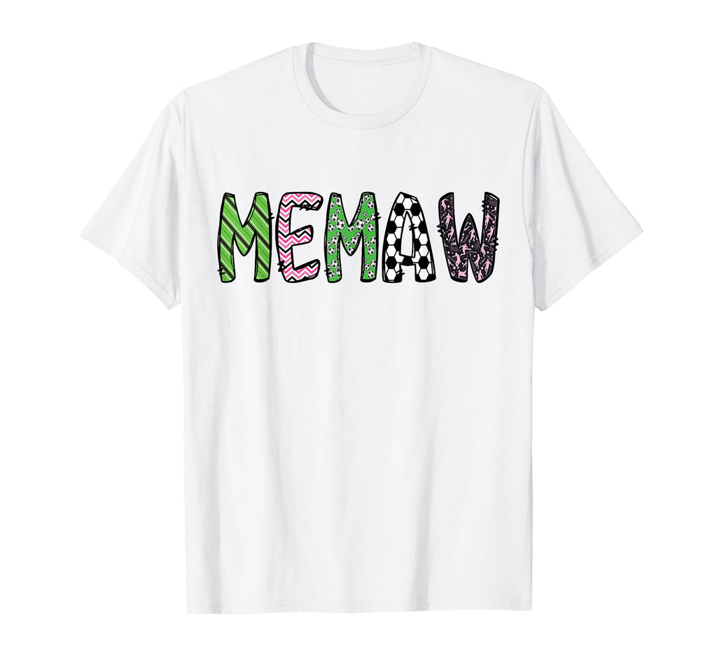 Soccer Memaw Funny Soccer Birthday Family T-Shirt - Unique Graphic Unisex