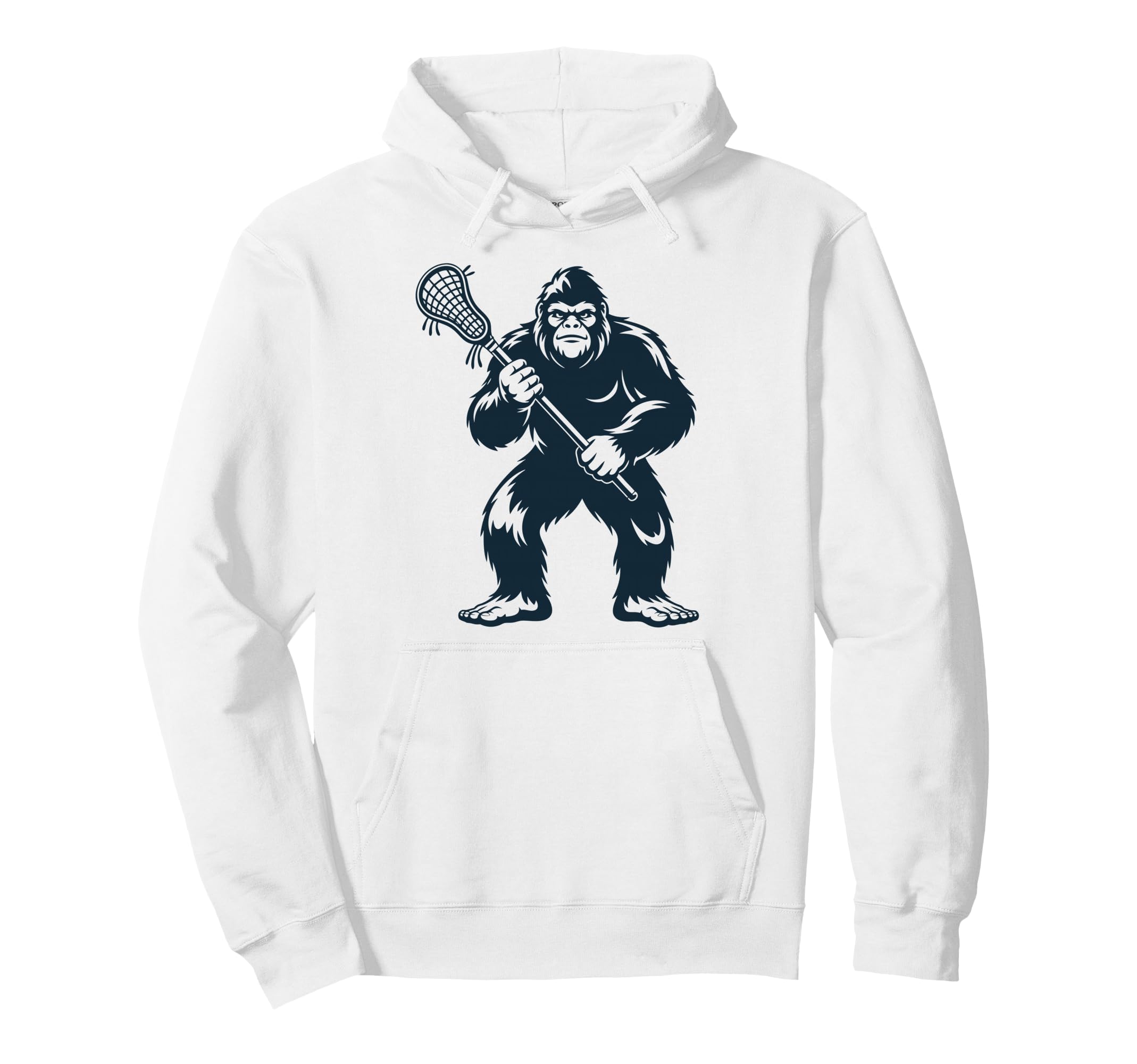 Lacrosse Bigfoot Lax Sasquatch Hoodie - Custom Art Print Men Women