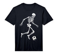 Soccer Skeleton Playing Soccer T-Shirt - Casual Everyday Wear Men Women