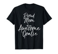Soccer Mom Gift Proud Mom Awesome Goalie T-Shirt - Minimalist Print Unisex