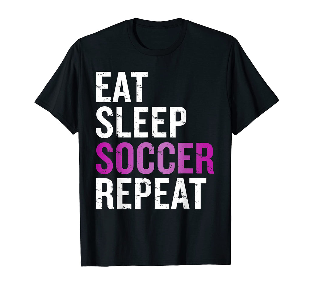 Eat Sleep Soccer Repeat Gift Football T-Shirt - Graphic Print Unisex