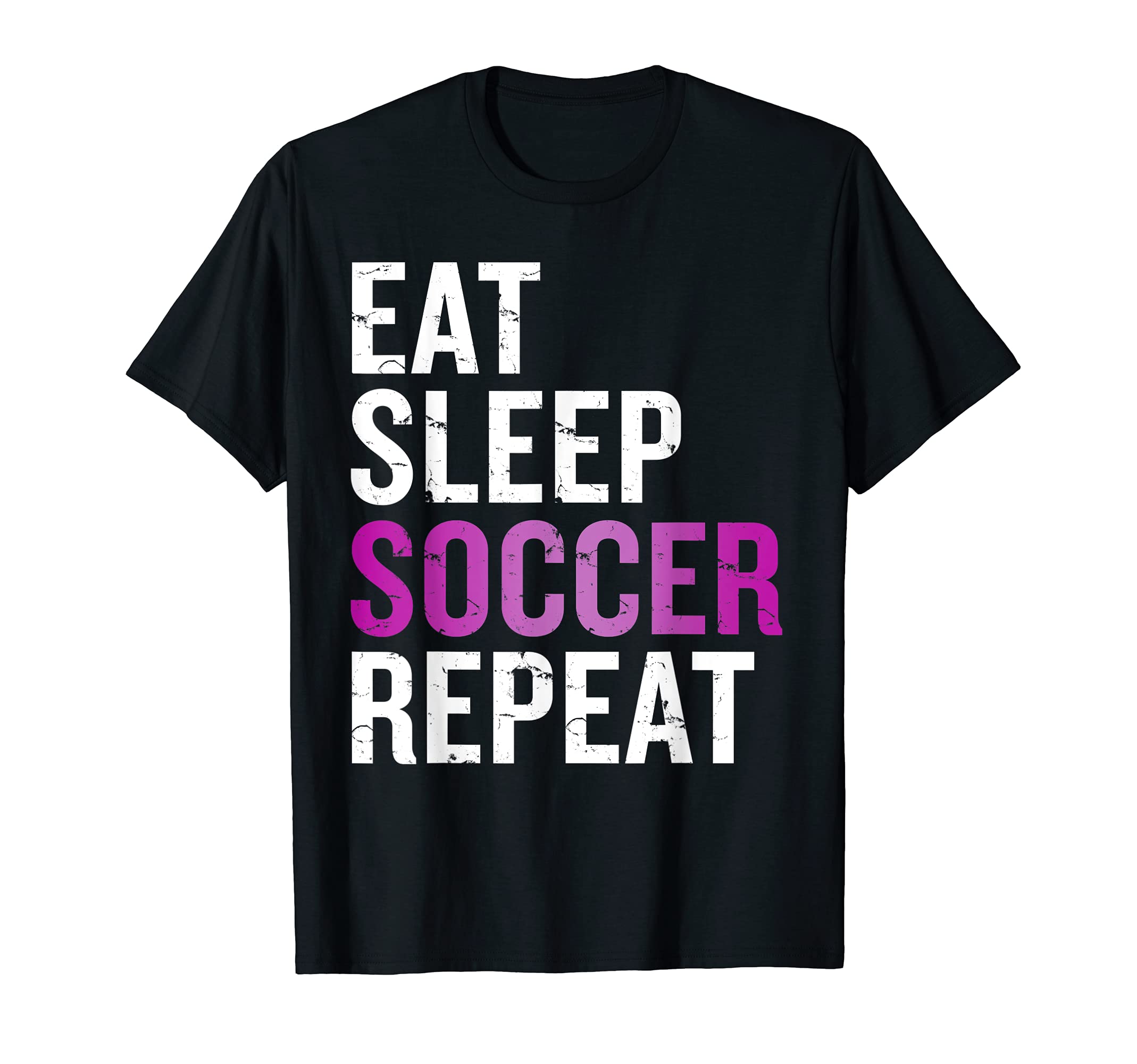 Eat Sleep Soccer Repeat Gift Football T-Shirt - Graphic Print Unisex