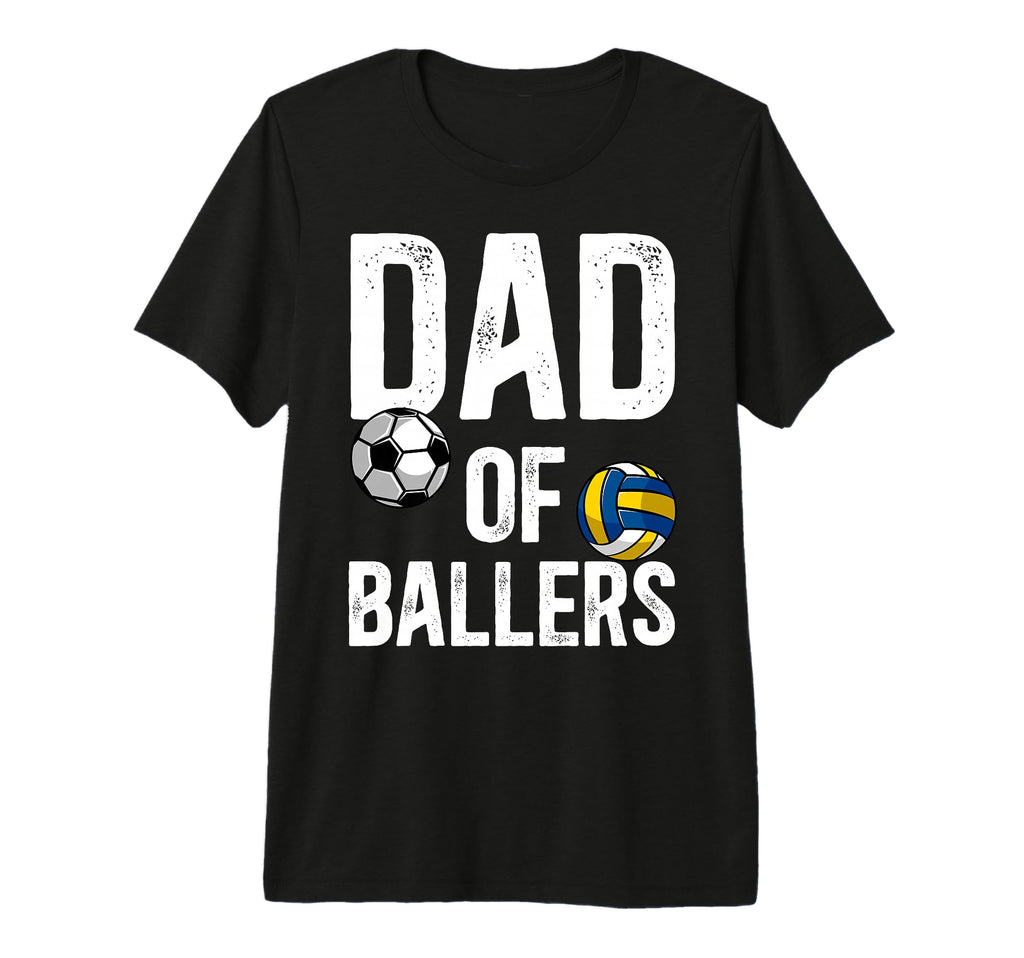 Mens Dad Ballers Proud Volleyball T-Shirt - Minimalist Print for Adults