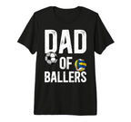 Mens Dad Ballers Proud Volleyball T-Shirt - Minimalist Print for Adults