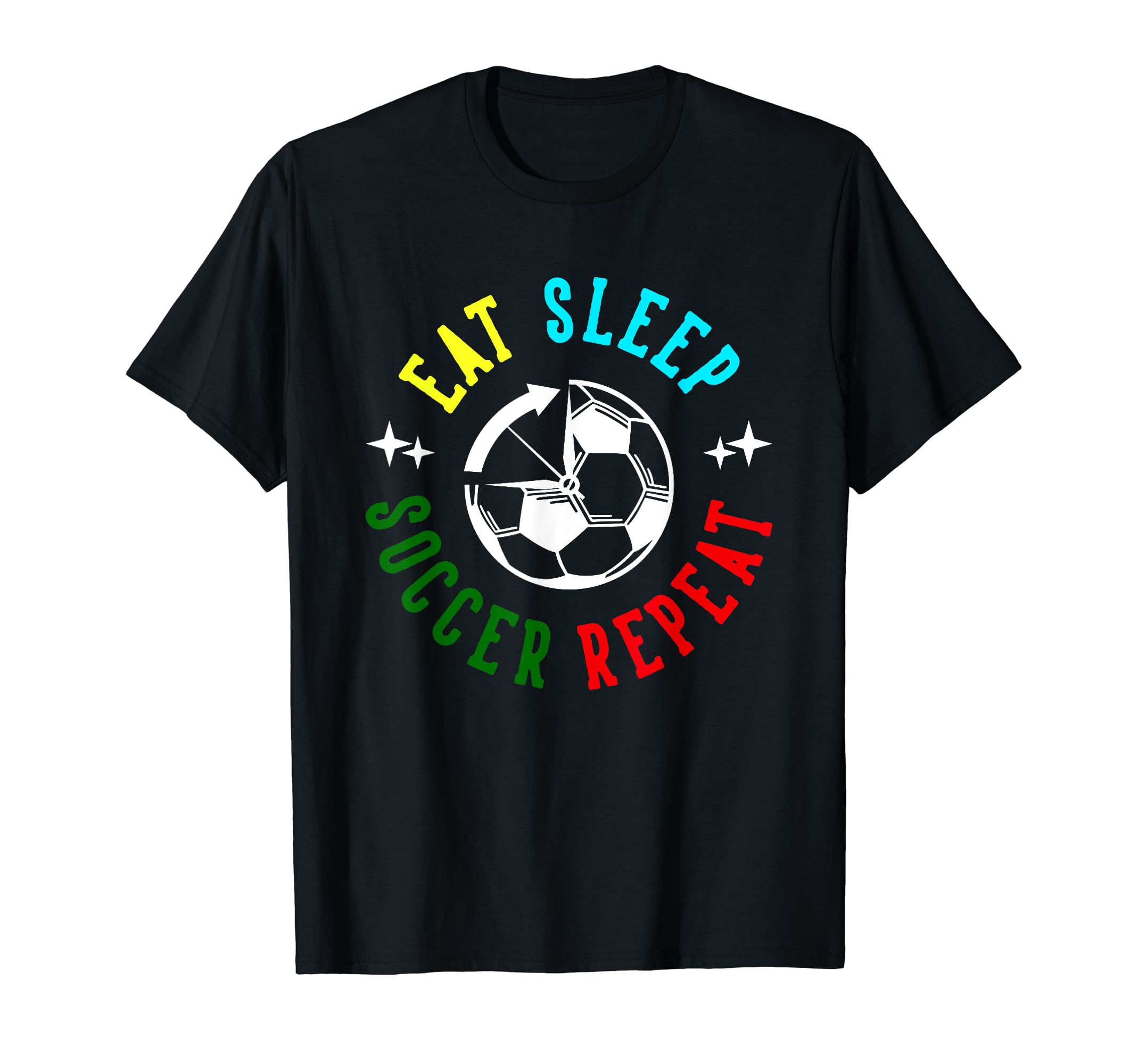Eat Sleep Soccer Repeat Soccer Player T-Shirt - Novelty Apparel Unisex