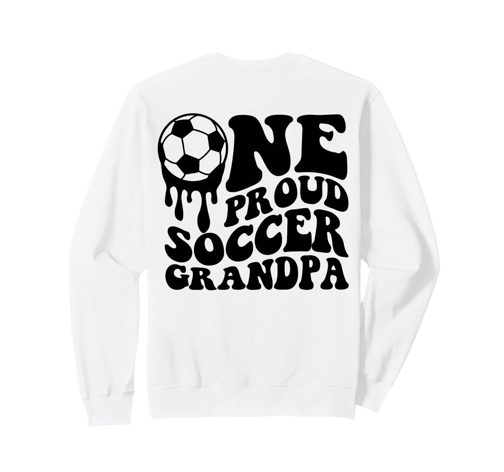Proud Soccer Grandpa Soccer Ball Sweatshirt - Unique Graphic Men Women