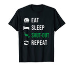 Soccer Goalkeeper Eat Sleep Shut Out T-Shirt - Streetwear Style for Adults