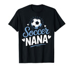 Nana Who Loves Her Soccer Grandkids Weekend T-Shirt - Graphic Print Unisex