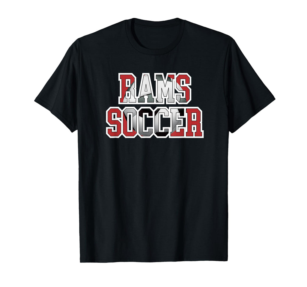 Rams Soccer Mom Game Day Mascot Red T-Shirt - Aesthetic Graphic for Adults