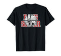 Rams Soccer Mom Game Day Mascot Red T-Shirt - Aesthetic Graphic for Adults