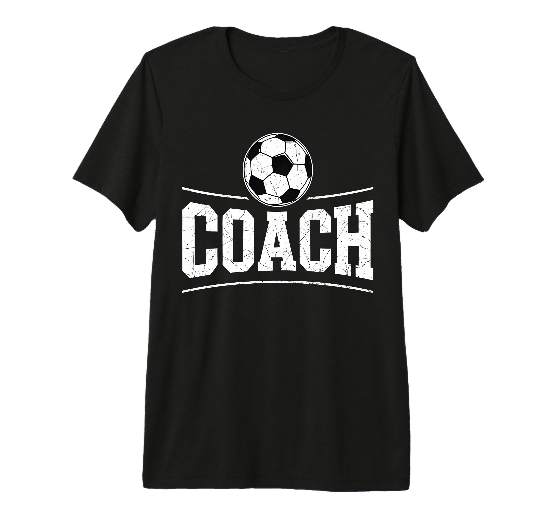 Soccer Coach Distressed Sports Team T-Shirt - Fun Novelty Design Unisex