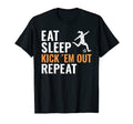 Eat Sleep Kick Em Out Repeat Soccer T-Shirt - Custom Art Print for Adults