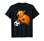 Funny Wombat Playing Soccer Sports T-Shirt - Streetwear Style Men Women