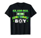 Glam Ma Birthday Soccer Party T-Shirt - Casual Everyday Wear Men Women