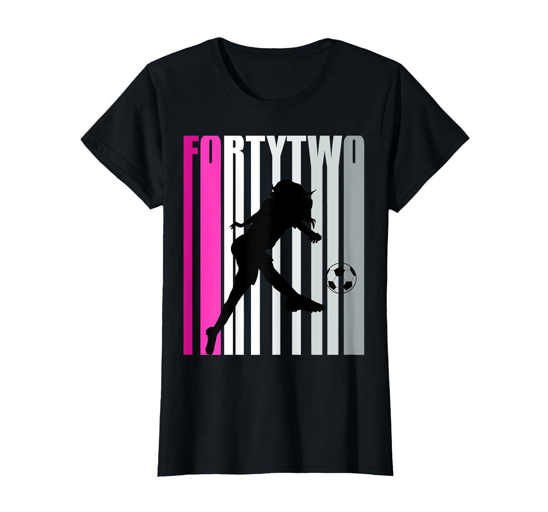 Womens 42Nd Soccer Birthday Loves To T-Shirt - Unique Graphic for Adults