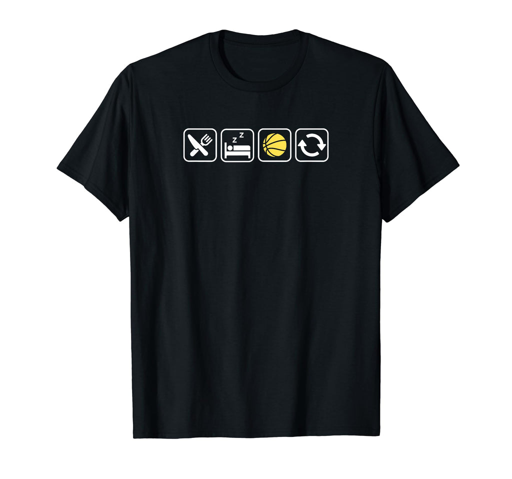 Eat Sleep Basketball Repeat T-Shirt - Streetwear Style Men Women
