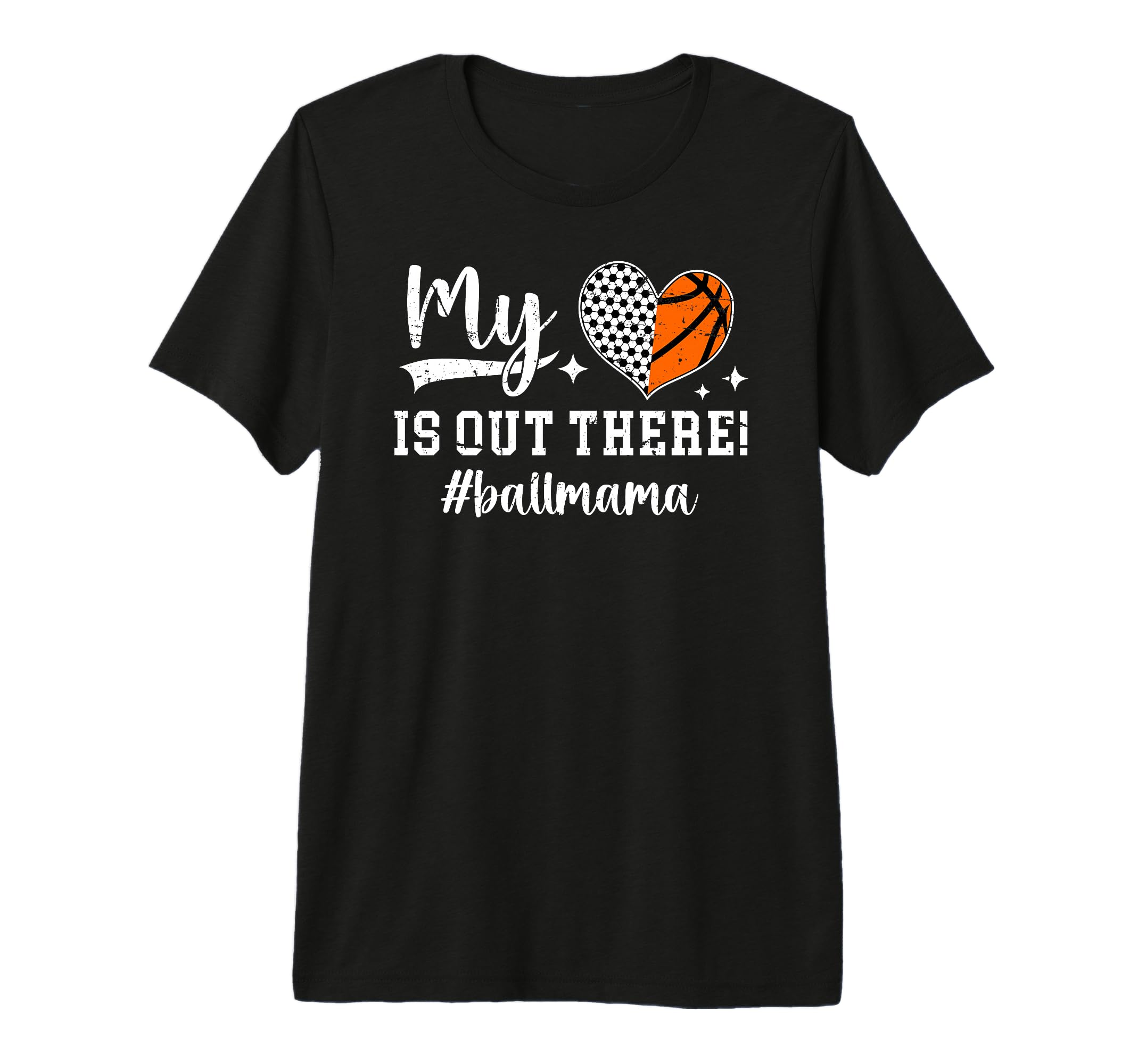 My Heart Is Out There Ball Mama T-Shirt - Minimalist Print Men Women