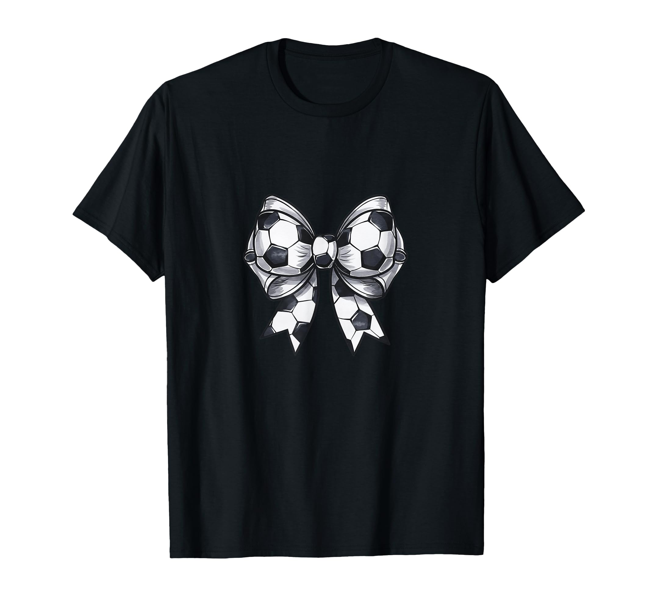 Coquette Soccer Bow Matching T-Shirt - Casual Everyday Wear for Adults