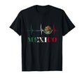Heartbeat Ekg Pulse Mexico Emblem Mexico T-Shirt - Novelty Apparel Unisex