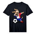 Funny Dabbing Dog France Soccer Jersey T-Shirt - Trendy Graphic Men Women
