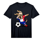 Funny Dabbing Dog France Soccer Jersey T-Shirt - Trendy Graphic Men Women