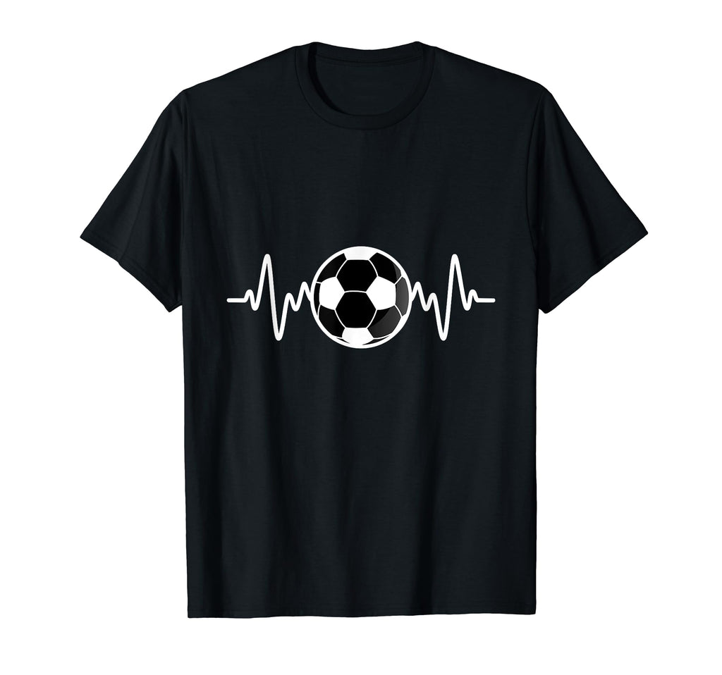 Soccer Heartbeat I Love Soccer T-Shirt - Fun Novelty Design Men Women