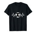 Soccer Heartbeat I Love Soccer T-Shirt - Fun Novelty Design Men Women
