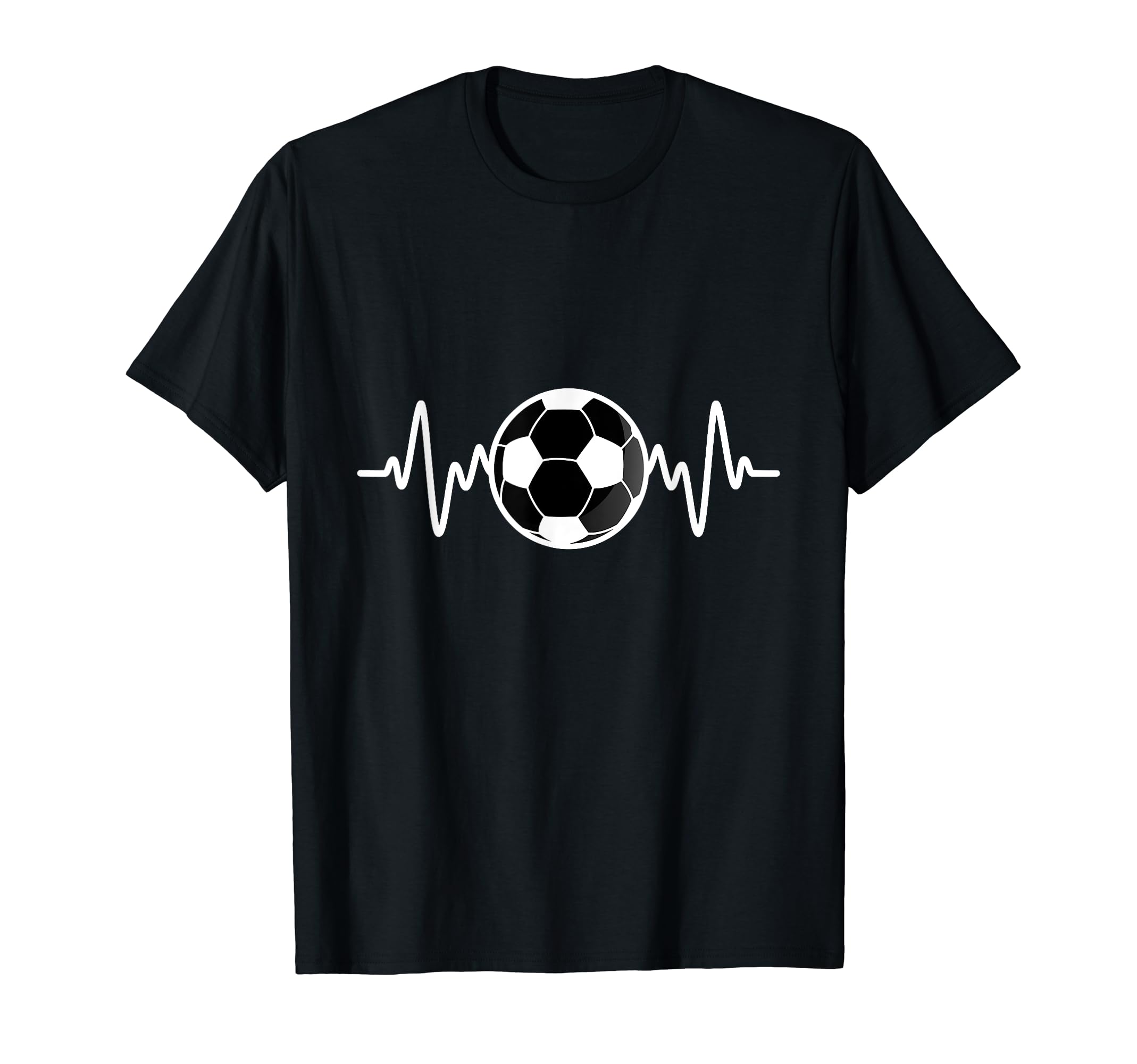 Soccer Heartbeat I Love Soccer T-Shirt - Fun Novelty Design Men Women