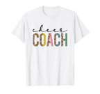 Cheer Coach Leopard Cheerleading Props T-Shirt - Minimalist Print Unisex
