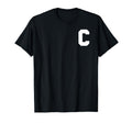 Sports Team Captain Letter C T-Shirt - Minimalist Print Men Women