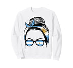 Argentina Messy Bun Flag Soccer Sweatshirt - Streetwear Style Men Women