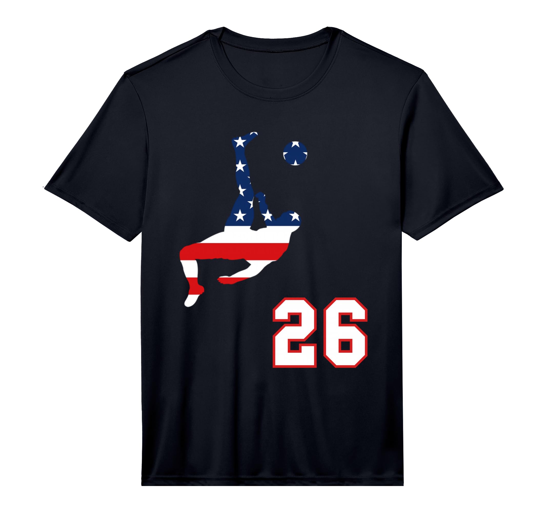 Soccer Player Number 26 American Usa T-Shirt - Aesthetic Graphic Unisex